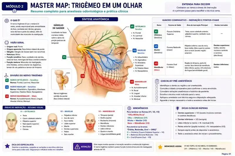 Master Map — Trigêmeo em um olhar, resumo completo