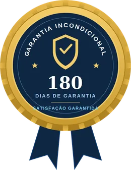 Selo de garantia incondicional de 180 dias